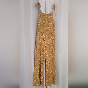Pact Floral Mustard Jumpsuit M
